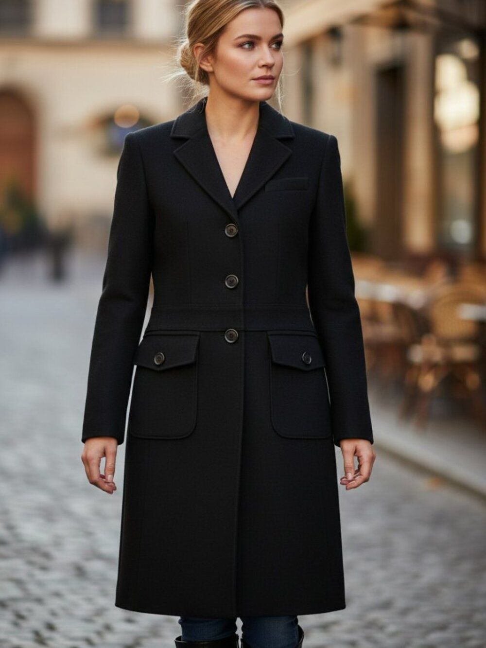 VTG Ann Taylor 100% Cotton Brown Notched Coat S 90s Office Siren